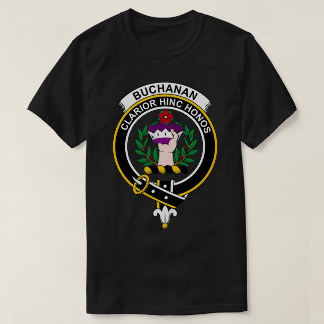 T-shirt Clan écossais de Tartan Crest de Buchanan (Design devant)