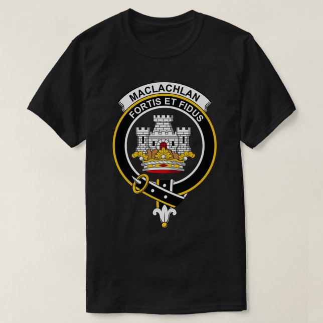 T-shirt Clan écossais du clan Tartan Crest de MacLachlan (Design devant)