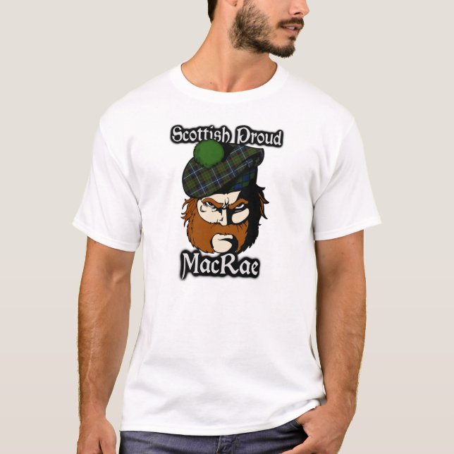 T-shirt Clan écossais fier MacRae Tartan (Devant)
