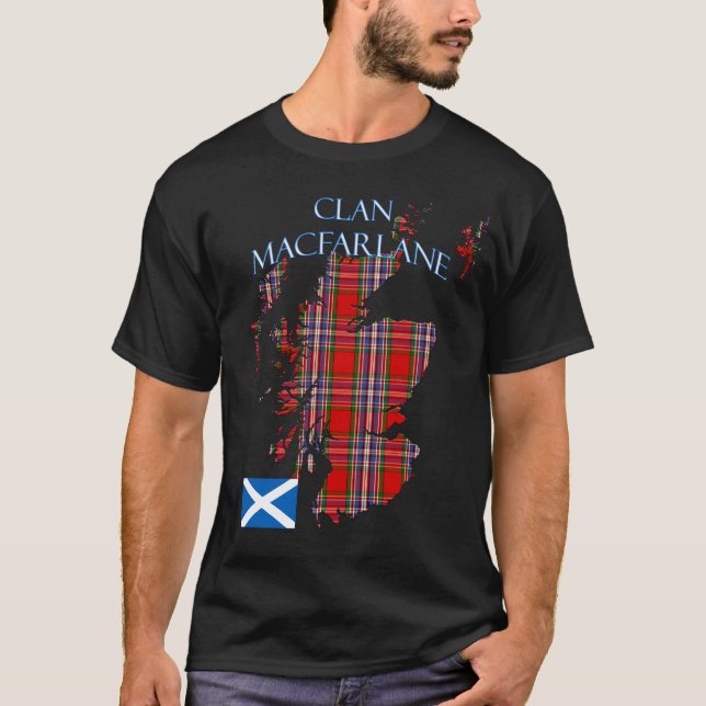 T-shirt Clan écossais MacFarlane Tartan Écosse (Devant)
