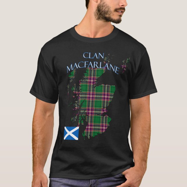 T-shirt Clan écossais MacFarlane Tartan Écosse (Devant)