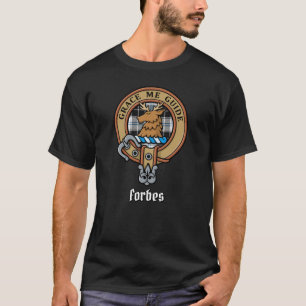 T-shirt Clan Forbes Crest sur la robe Tartan