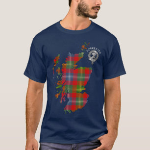 T-shirt Clan Forrester Tartan Carte & Crest