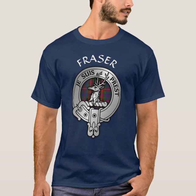 T-shirt Clan Fraser de Lovat Crest & Tartan (Devant)