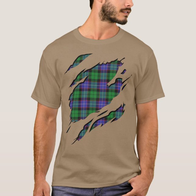 T-shirt Clan Galbraith Tartan Effets Plaid (Devant)