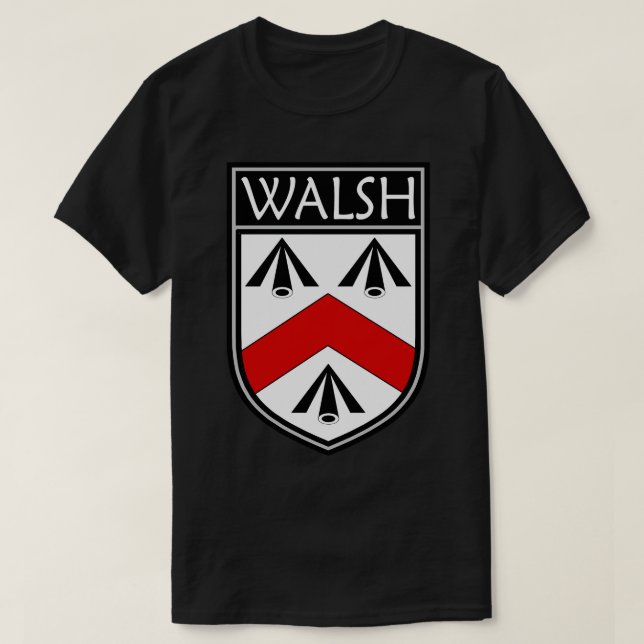 T-shirt Clan irlandais Crest Walsh (Design devant)