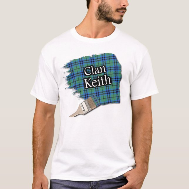 T-shirt Clan Keith Scottish Tartan Paint Shirt (Devant)
