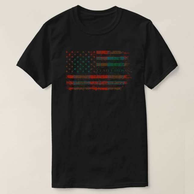 T-shirt Clan Lindsay Drapeau écossais écossais Drapeau amé (Design devant)