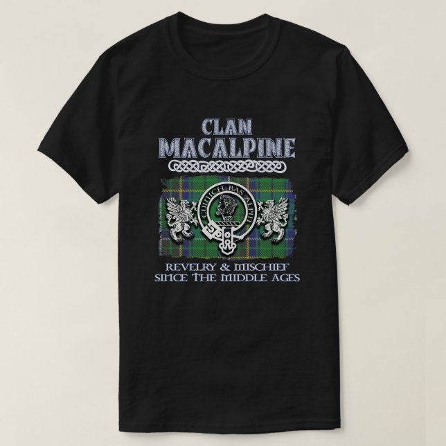 T-shirt Clan MacAlpine Crest Clans écossais Supérieure éco (Design devant)