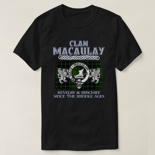 T-shirt Clan MacAulay crête clans écossais surnom écossais (Design devant)