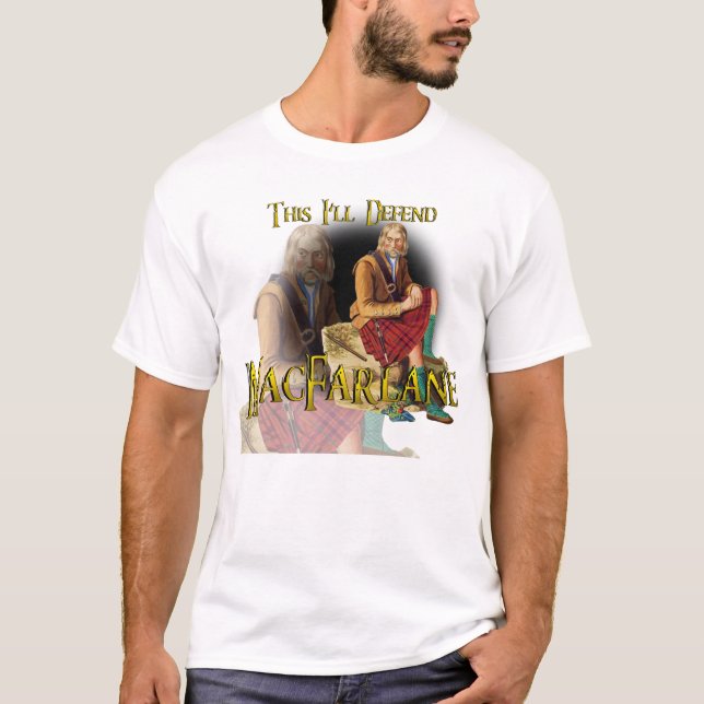 T-shirt Clan MacFarlane ceci je défendrai des chemises (Devant)