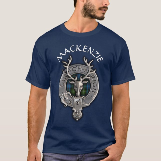 T-shirt Clan MacKenzie Crest & Tartan (Devant)