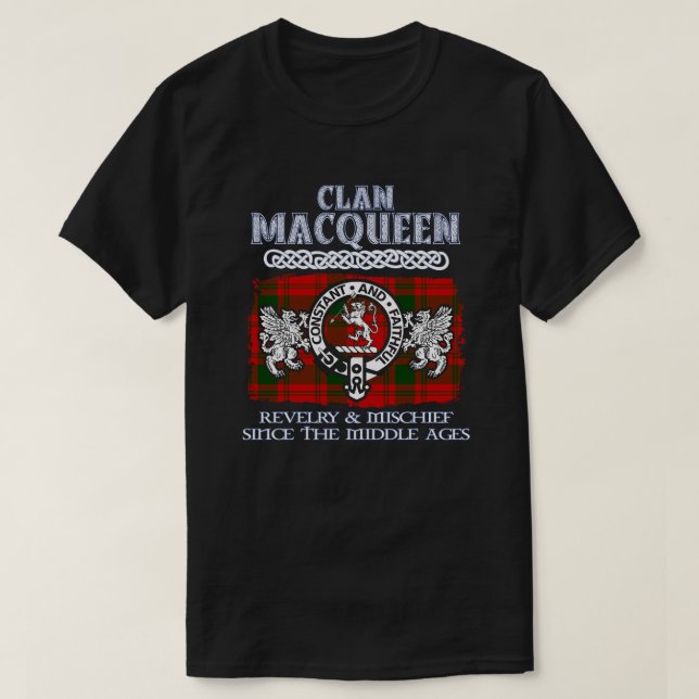 T-shirt Clan Macqueen crête écossaise clans écossais surno (Design devant)