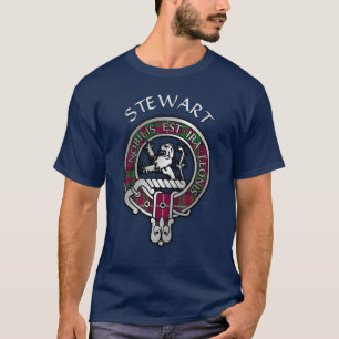 T-shirt Clan Stewart Stuart de Bute Crest & Tartan T-Shi