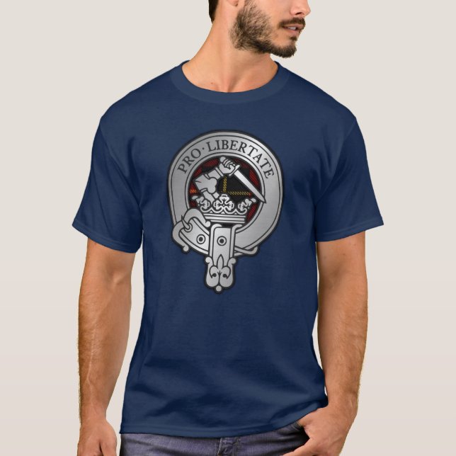 T-shirt Clan Wallace Crest & Tartan (Devant)