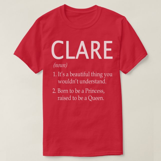 T-shirt Clare Nom Cadeau 143 (Design devant)
