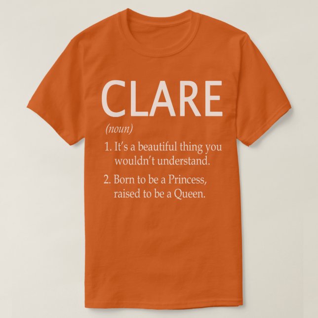 T-shirt Clare Nom Cadeau 48 (Design devant)