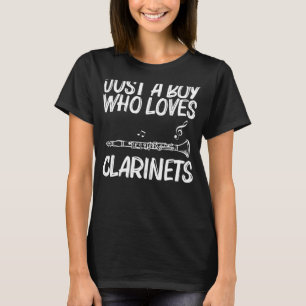 T-shirt Clarinet Boys Hommes Instruments de musique Clarin
