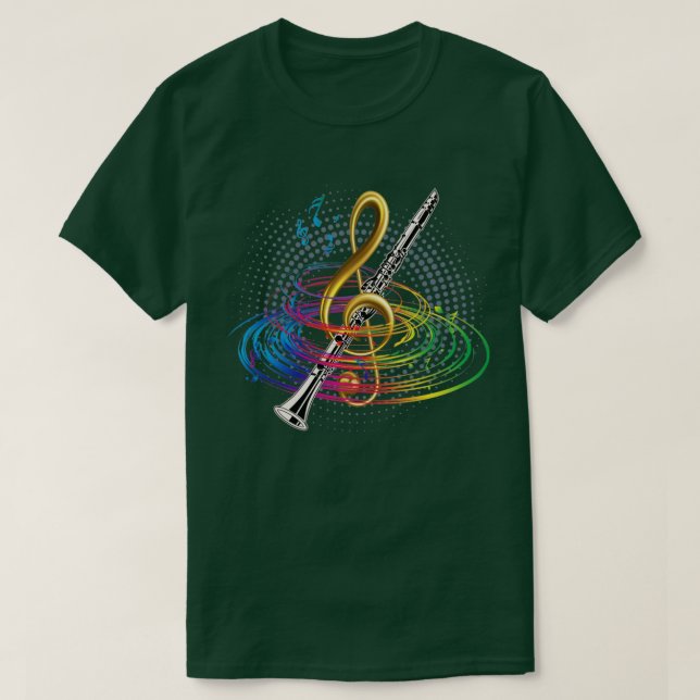 T-shirt Clarinet Clé Treble (Design devant)