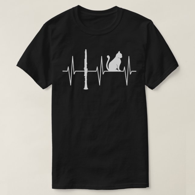 T-shirt Clarinet Funny Amoureux des chats Clarinetist Clar (Design devant)