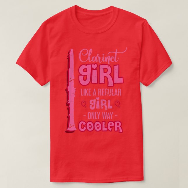 T-shirt Clarinet instrument de musique fille Clarinetist (Design devant)