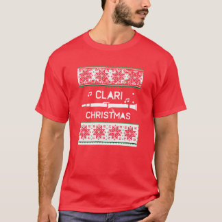 T-shirt Clarinet Marching Band Chemises de Noël laides amu