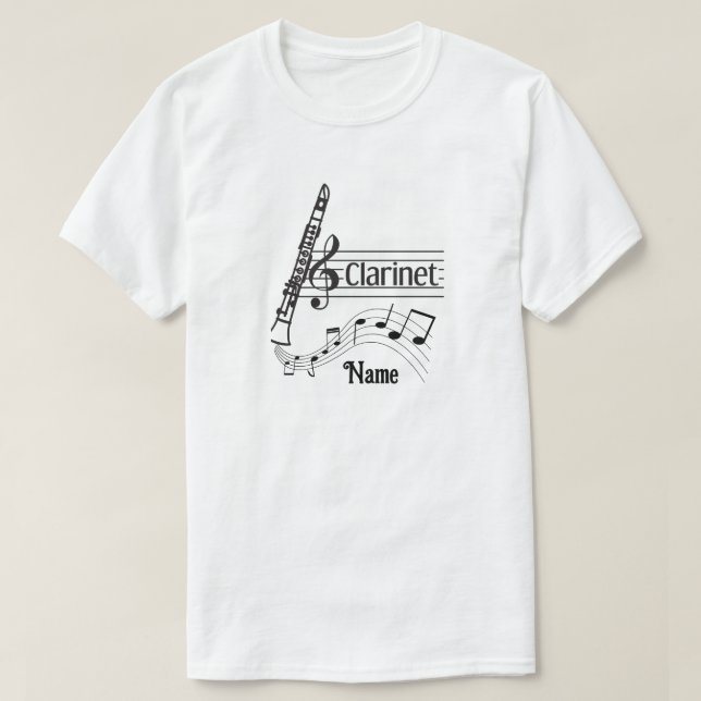 T-shirt Clarinet personnalisé (Design devant)