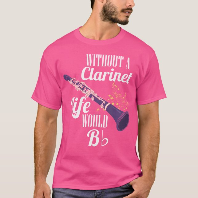 T-shirt Clarinet Sans Clarinet La Vie Serait Plat Orch (Devant)