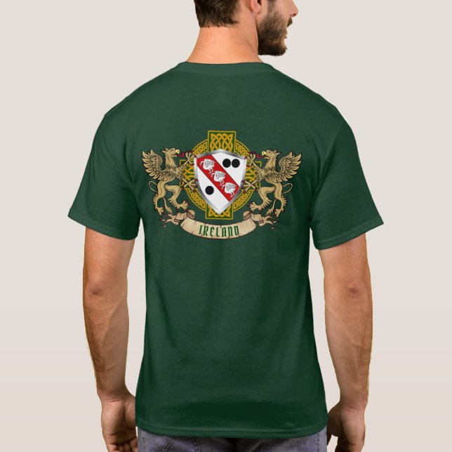 T-shirt Clarke Irish Shield & Griffins Personnalisé (Dos)