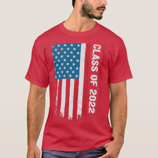 T-shirt Class of 2022 Graduate  American Flag Graduation 2