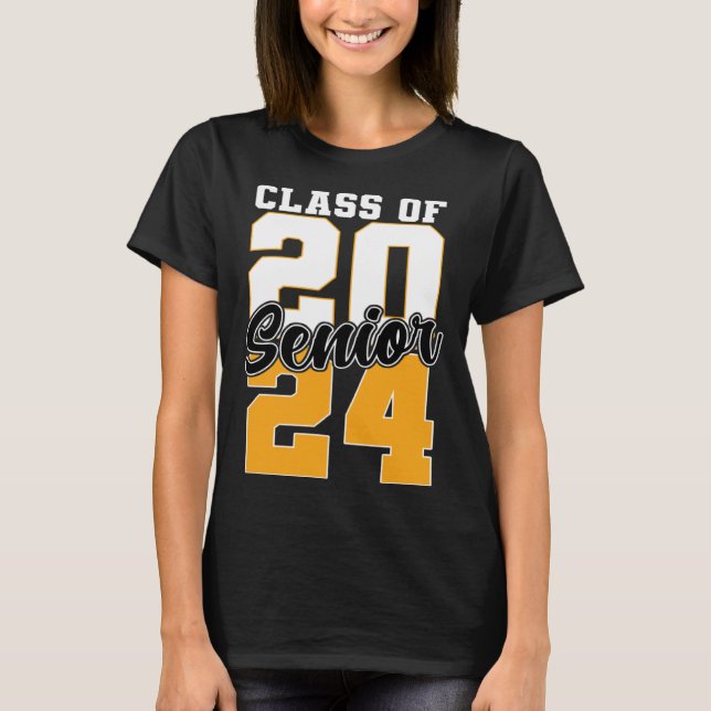 T-shirt Class of 2024 Senior 24 Grad Graduation (Devant)