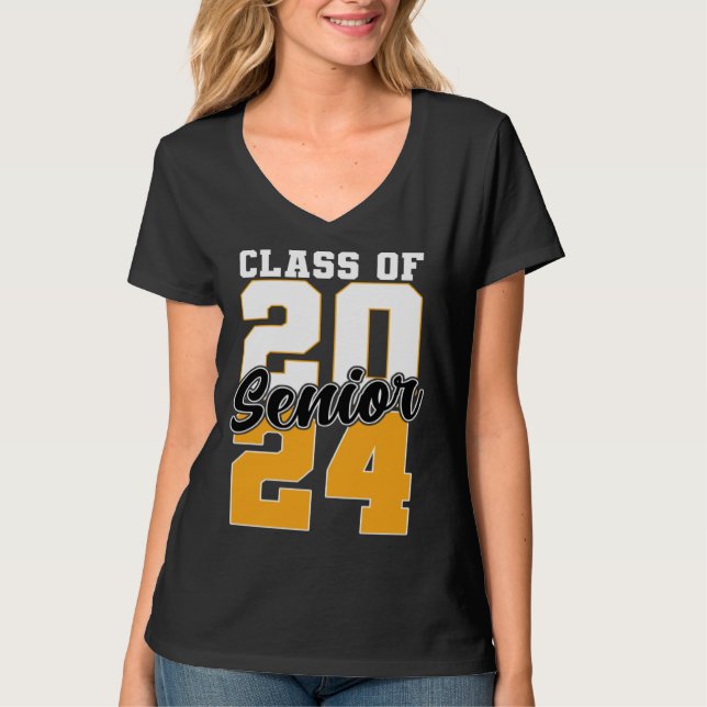 T-shirt Class of 2024 Senior 24 Grad Graduation (Devant)