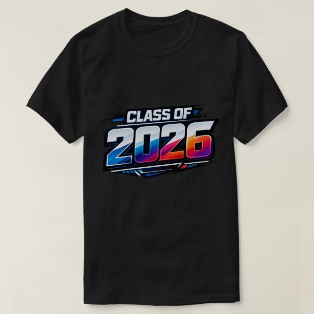 T-shirt Class of 2026 Bold Modern Typography (Design devant)
