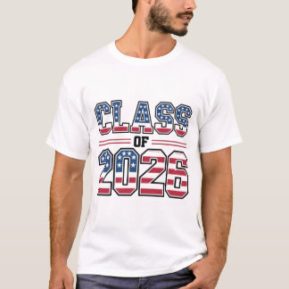T-shirt Class of 2026 USA Flag Graduation