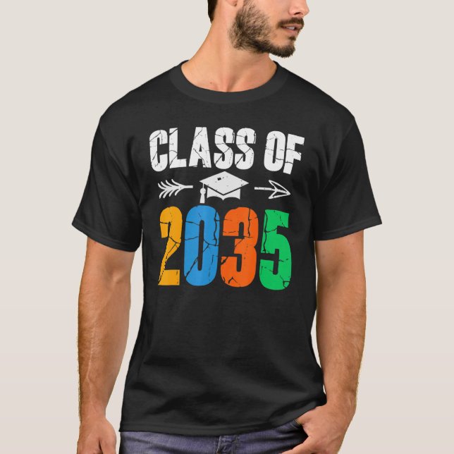 T-shirt Class of 2035 First Day of School Graduation (Devant)