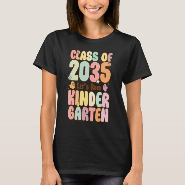 T-shirt Class of 2035 Kindergarten Teacher Women Kids Back (Devant)