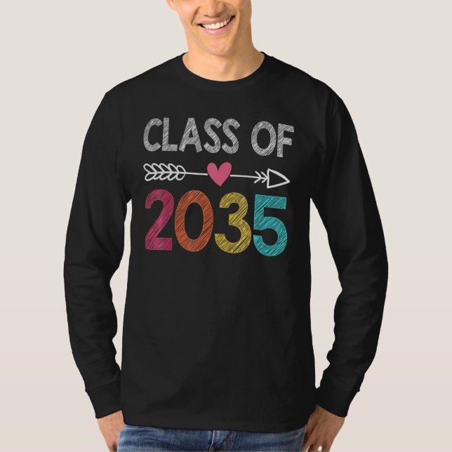 T-shirt Class Of 2035 Senior Graduation School Future Grad (Devant)
