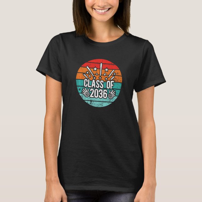 T-shirt Class Of 2036 kindergarten to graduation Hand Draw (Devant)