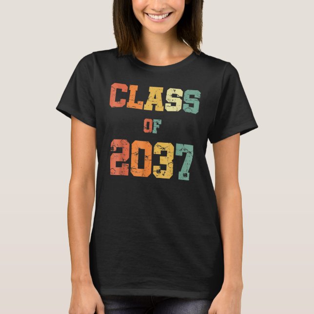 T-shirt Class Of 2037  Grow With Me First Day Of School (Devant)