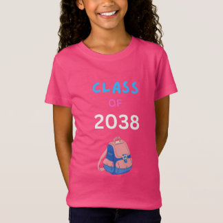 T-Shirt Class of 2038 with backpack