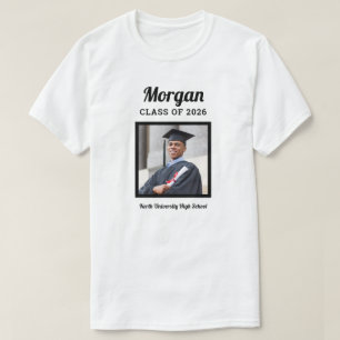 T-shirt Classe blanche personnalisée de 2022 Graduation Ph