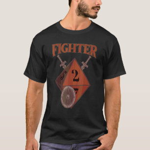 T-shirt Classe D20 Dice Fighter Rpg Tabletop Roleplaying G