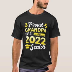 T-shirt Classe De 2022 Grand-Père Fière D'Un Gradu Senior 