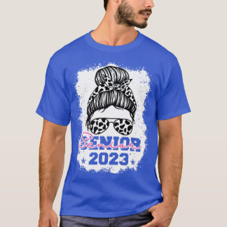 T-shirt Classe de 2023 Filles Filles Filles Messy Bun Seni