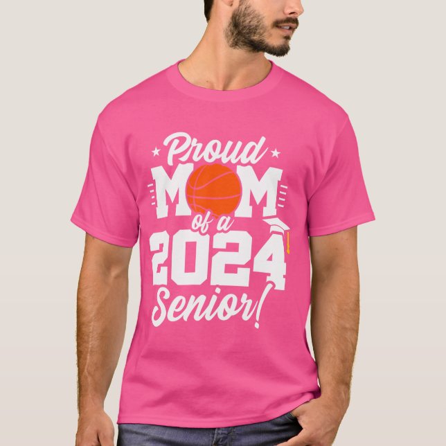 T-shirt Classe De 2024 - Année Supérieure - Mère De Basket (Devant)
