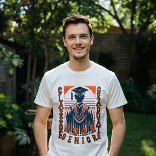 T-shirt classe de 2024 diplôme d'études secondaires sur me