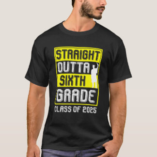 T-shirt Classe De 2025 Juste Avant La Sixième Année