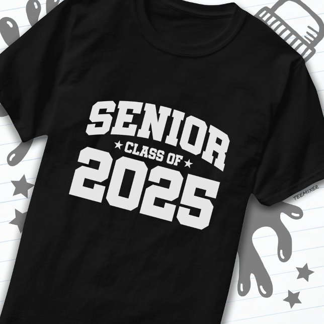 T-shirt Classe de 2025 Lycée Graduation Senior 2025 (Créateur téléchargé)