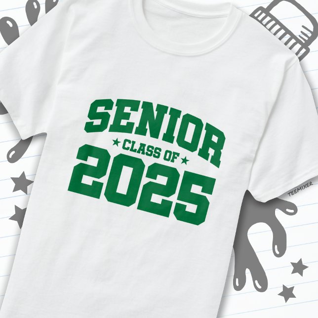 T-shirt Classe de 2025 Lycée Graduation Senior 2025 (Créateur téléchargé)