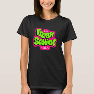 T-shirt Classe de 2025 Senior Fresh 90s Retro TV Style Gra